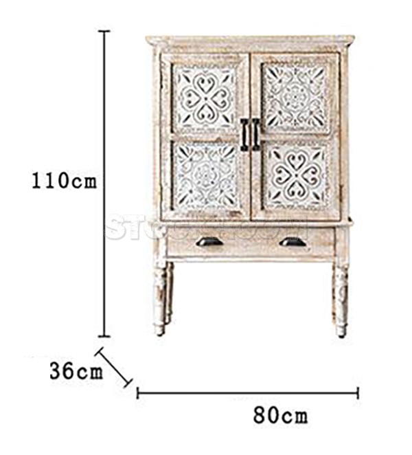 Morocco Vintage Style 2 Doors Accent Cabinet / Sideboard