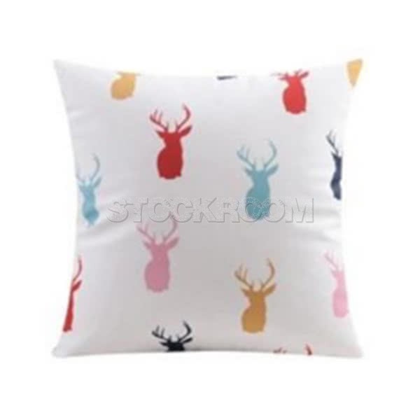 Deer & Geometric 2 Side Pattern Cushion