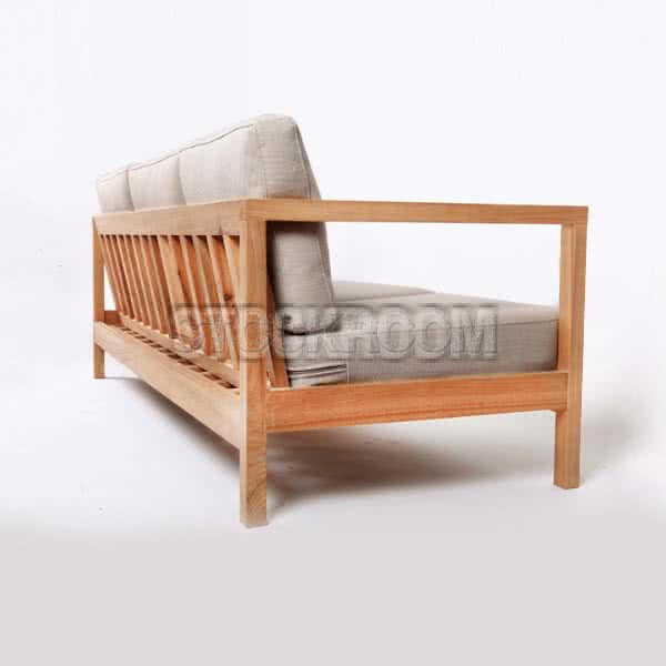 Kenwood Solid Wood Fabric Sofa - 2 Seater