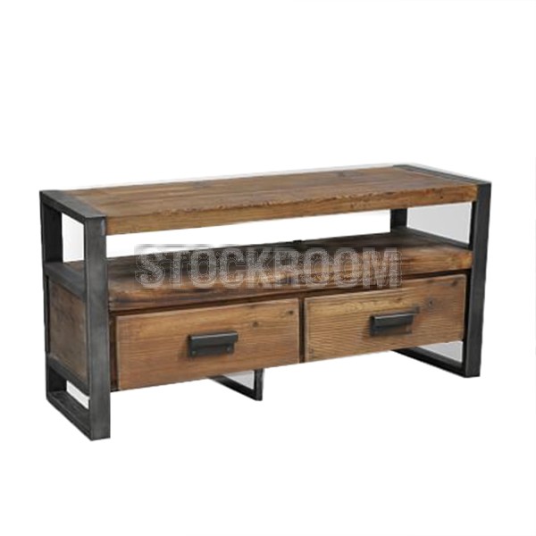Belenus Plywood Industrial Style 2 drawers TV Cabinet