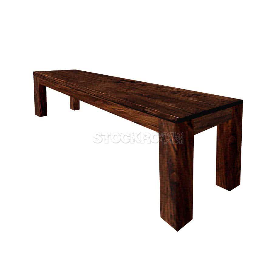 Azure Recycled Solid Elm Wood Bench
