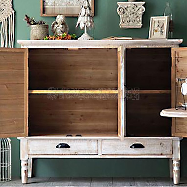 Morocco Vintage Style 3 Doors Accent Cabinet / Sideboard