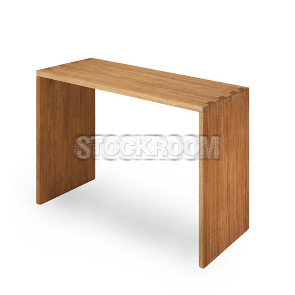 Clemma Solid Oak Wood High Console Table / Bar Table