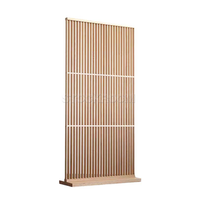 Lazada Contemporary Solid Oak Wooden Strip Screen by Stockroom