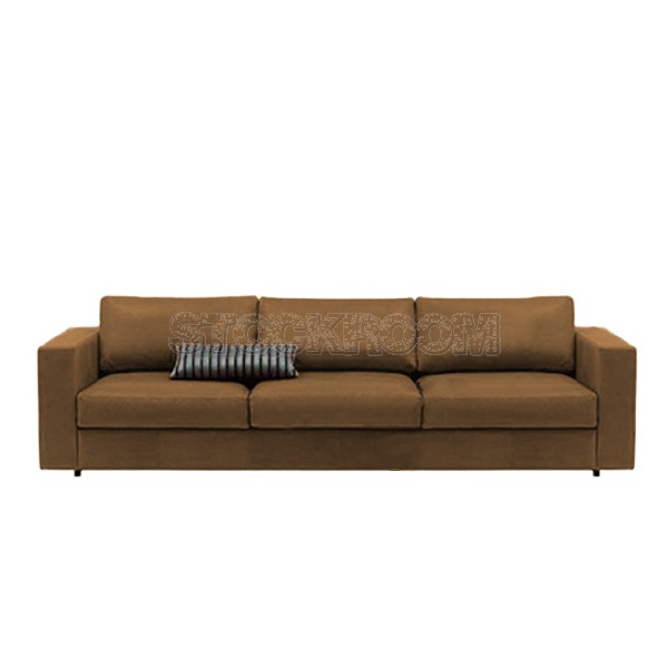 Kagan Leather Feather Down Sofa - 3 Seater