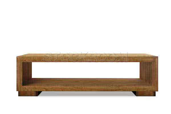 Declan Solid Elm Wood Coffee Table / TV Cabinet
