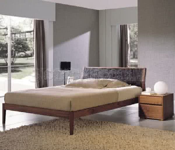 Josey Solid Walnut Wood Bed