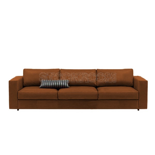 Kagan Leather Feather Down Sofa - 3 Seater