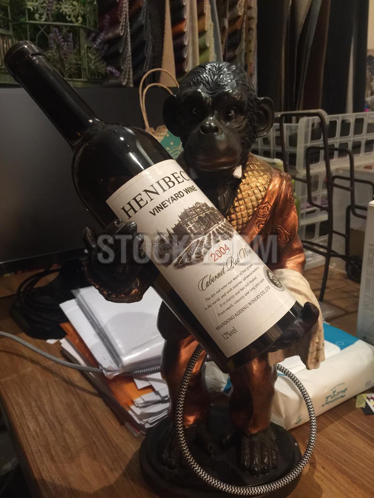 Wine Monkey Steward Table Lamp