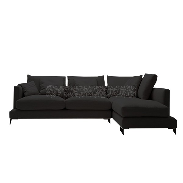 Carlo Fabric Feather Down L Shape / Sectional Sofa