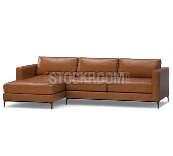 Juliett Leather Feather Down Sofa - L shape / Sectional Sofa