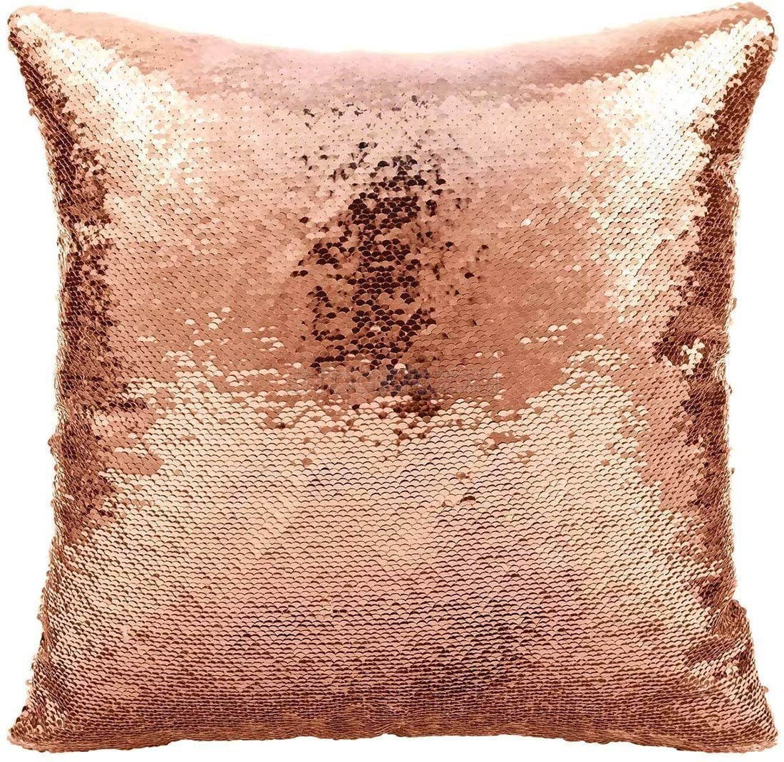 Rose & Gold Sequin Cushion