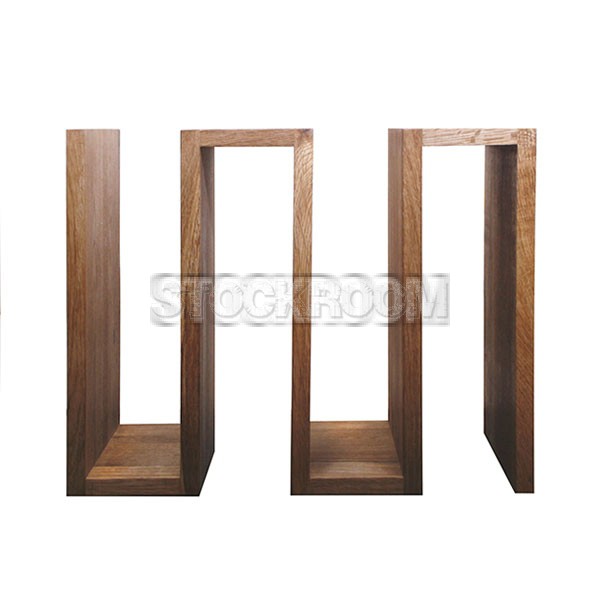Zig-Zag Solid Oak Wood Coffee Table