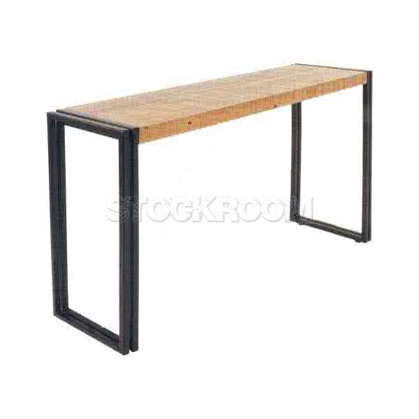 Manhattan Vintage Industrial Style Solid Wood Console Table / Bar Table by Stockroom