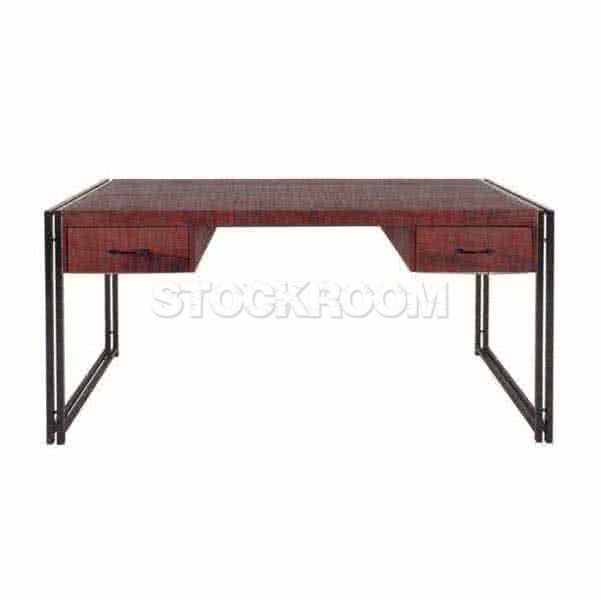 Manhattan Vintage Industrial Style Solid Wood Study desk by Stockroom