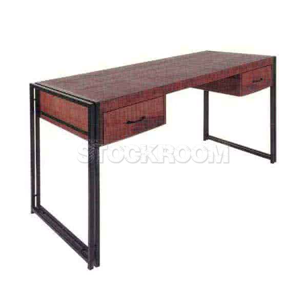 Manhattan Vintage Industrial Style Solid Wood Study desk by Stockroom