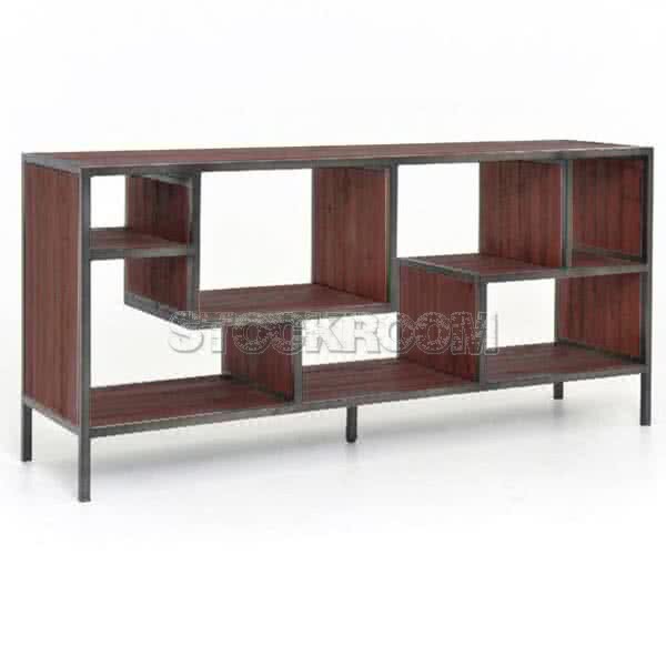 Sloan Solid Wood Industrial Style Bookshelf by Stockroom