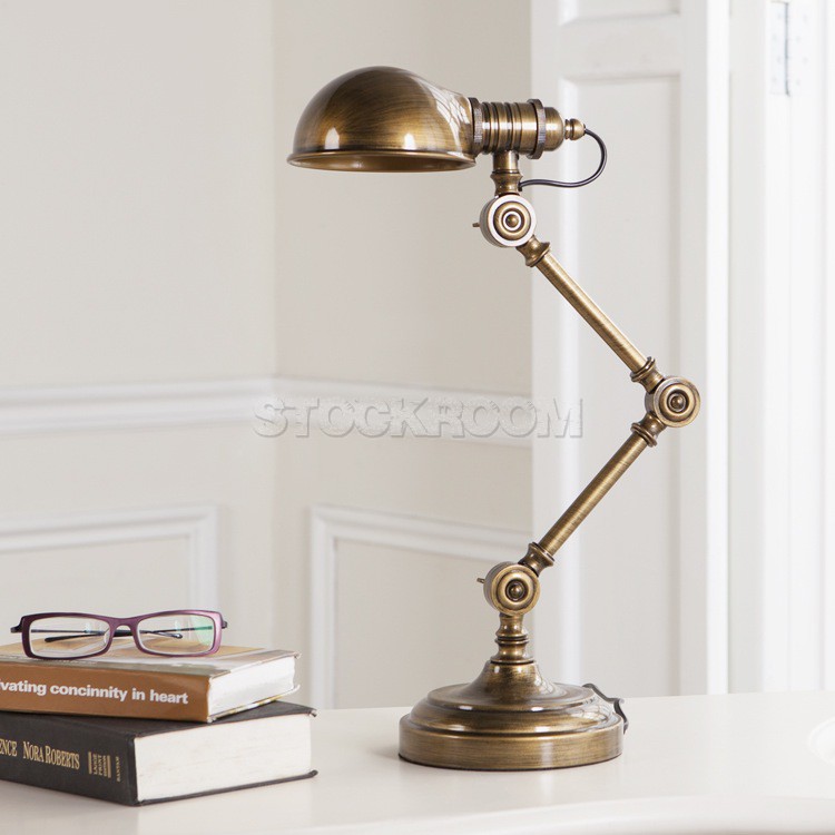 Industrial Chrome Jointed Table Lamp