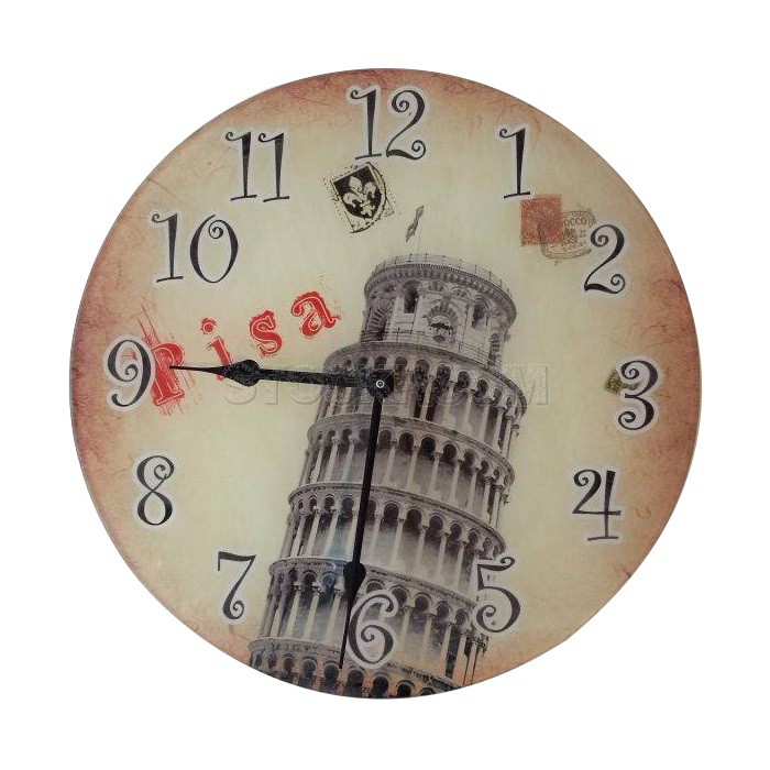 Vintage Style Italy Pisa Wall Clock
