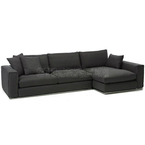 Merton Fabric Feather Down Sofa - L Shape / Sectional Sofa