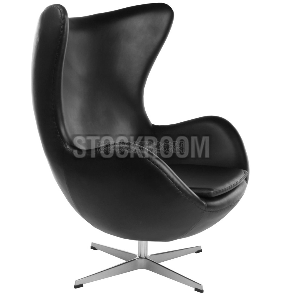 Arne Jacobsen Style Egg Chair - Leather