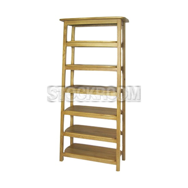 Loranne Solid Oak Wood Bookshelf