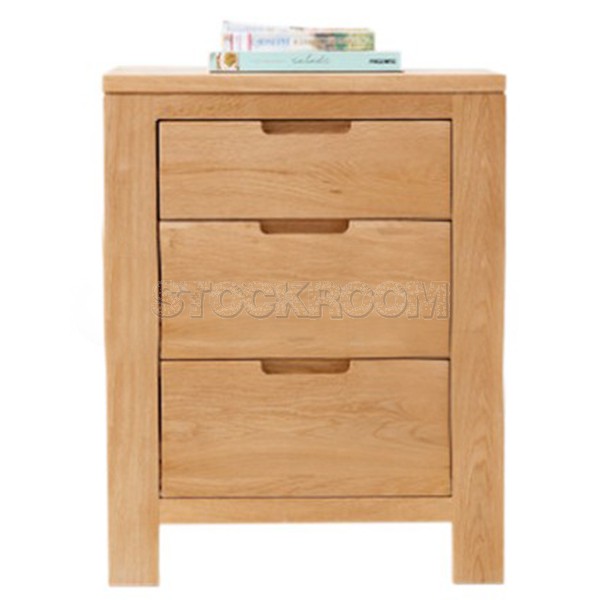 Macilla Solid Oak Wood Night Stand