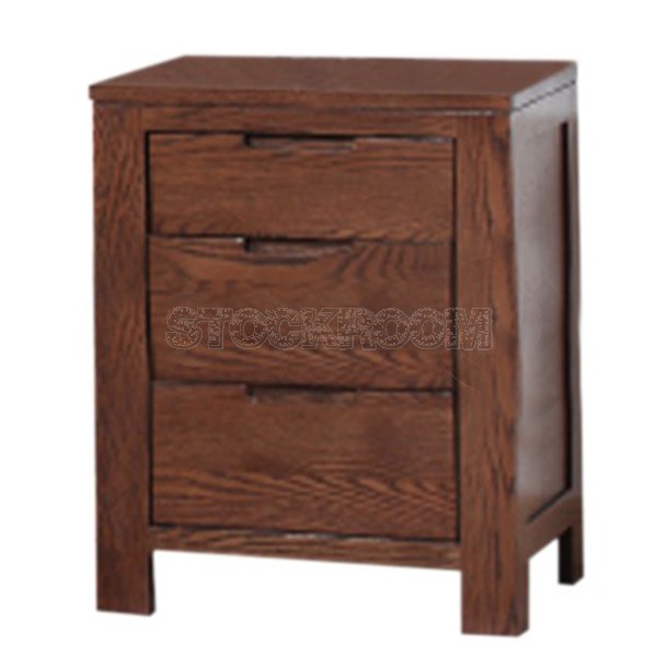 Macilla Solid Oak Wood Night Stand