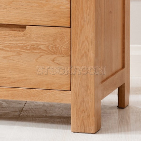 Macilla Solid Oak Wood Night Stand