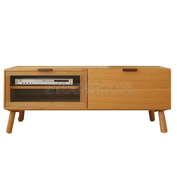 Adam Solid Oak Wood TV Cabinet