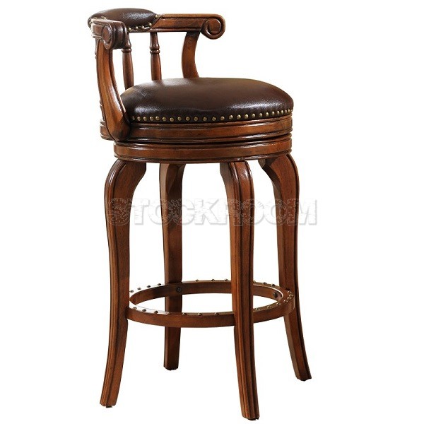 Adolf Solid Wood Bar stool