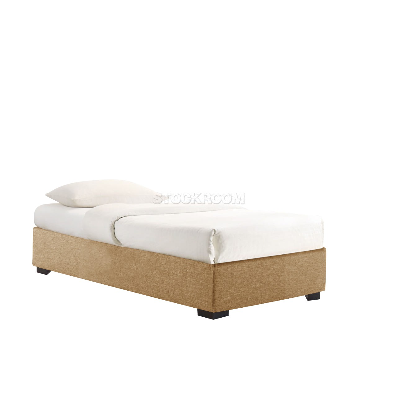 Adsila Fabric Upholstered Headboardless Storage Bed Frame 