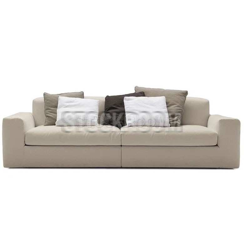 Lucca Leather Feather Down Sofa - 2 Seater