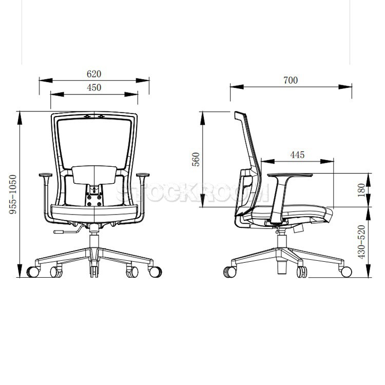 Aesop Black Mesh Adjustable Office Chair