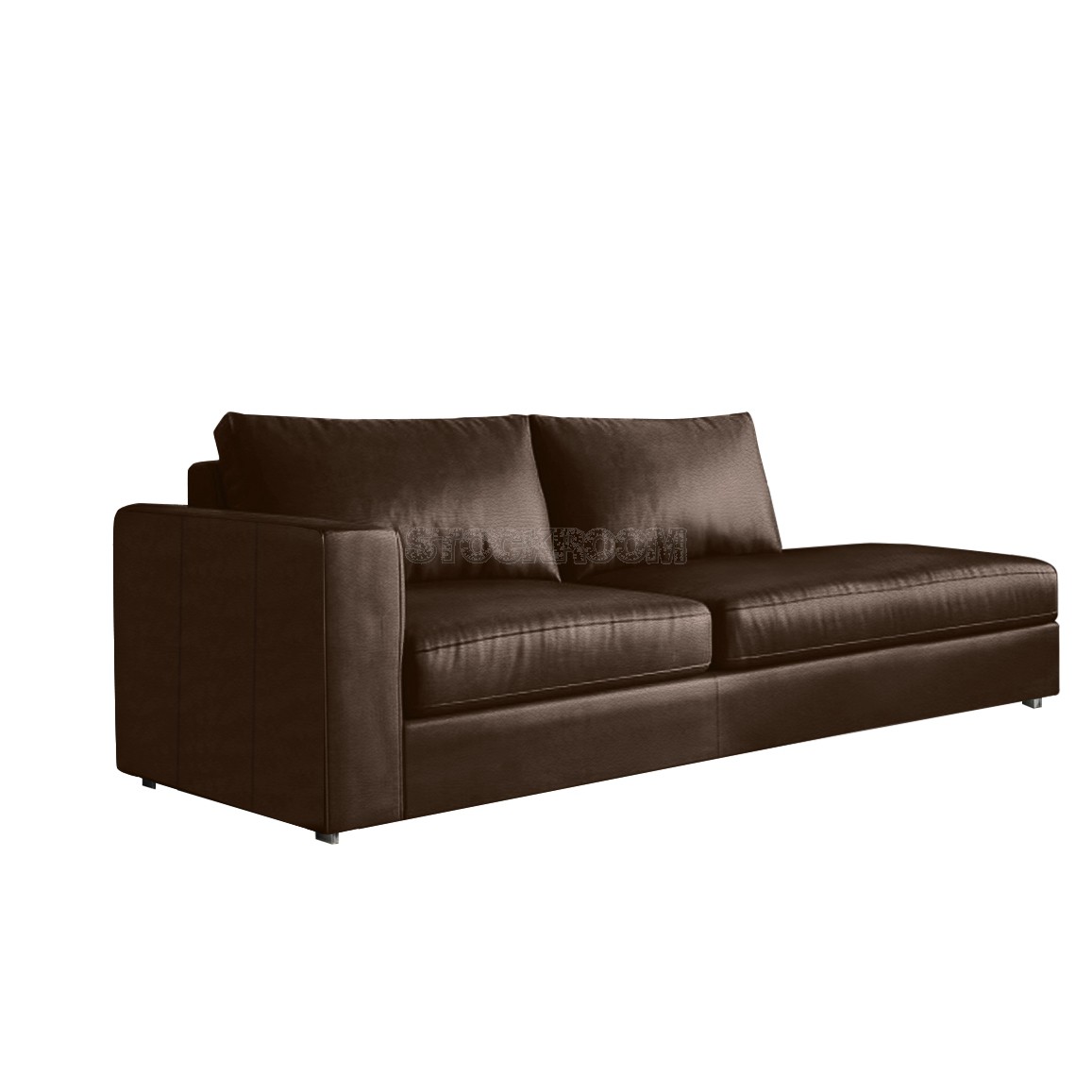 Akara Leather Feather Down Sofa - 2 seater