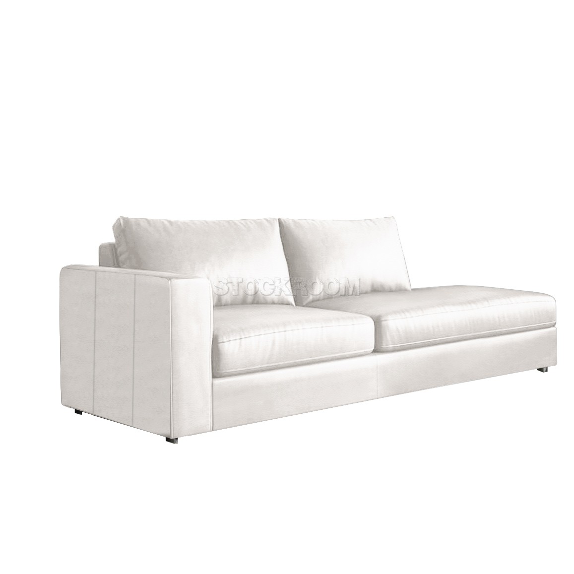 Akara Leather Feather Down Sofa - 2 seater