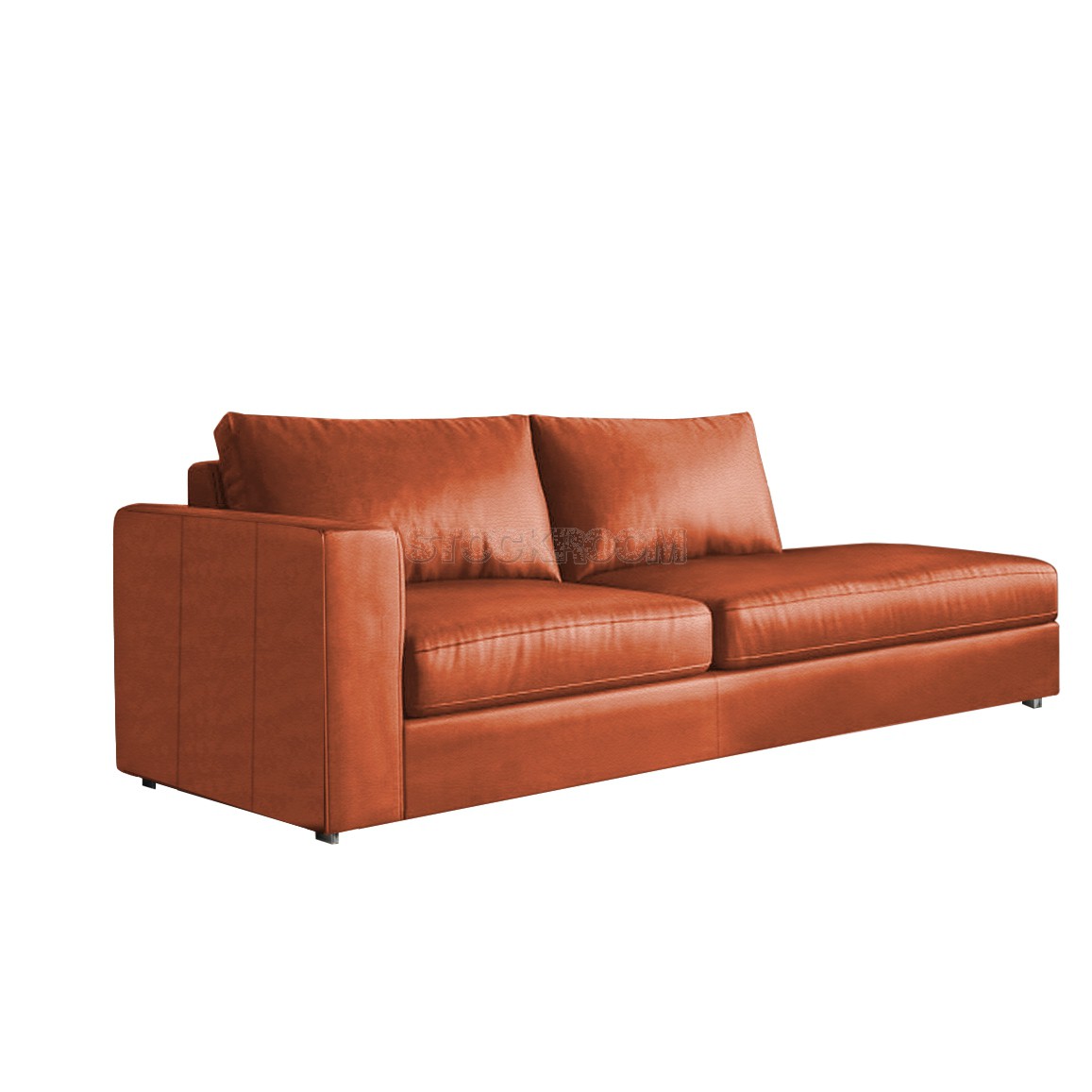 Akara Leather Feather Down Sofa - 2 seater