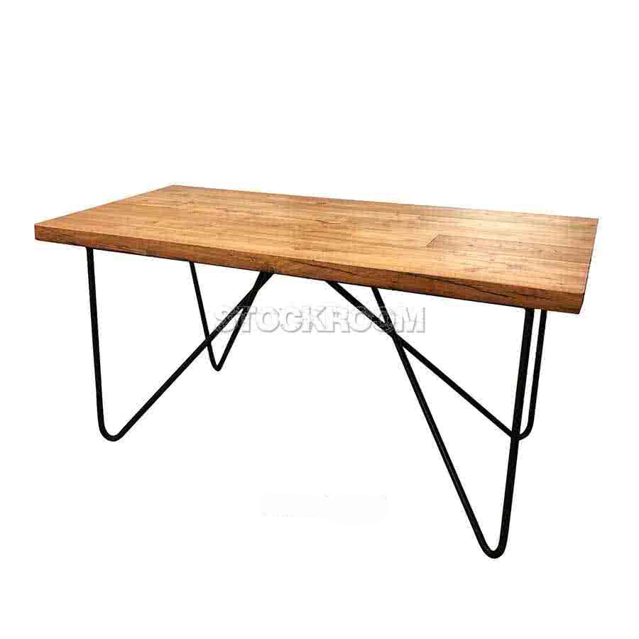 Alden Industrial Style Solid Wood Table