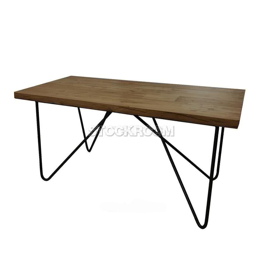 Alden Industrial Style Solid Wood Table