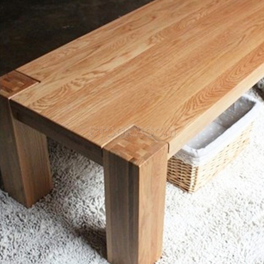 Alexandera Solid Oak Wood Coffee Table