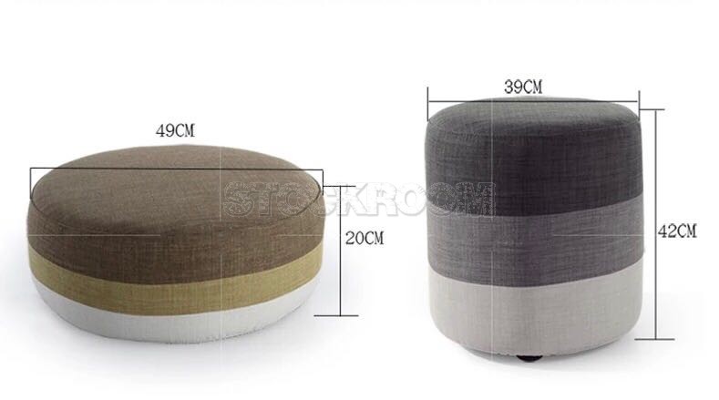 Allsorts round ottoman - Short