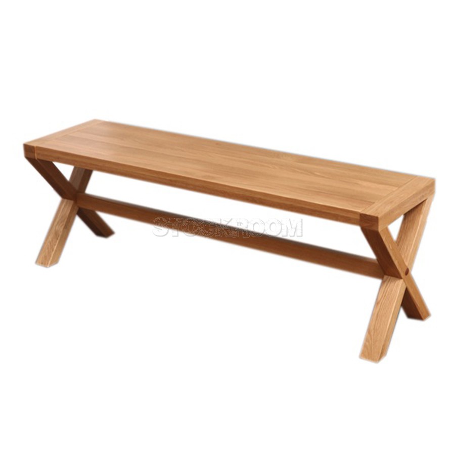 Ally Solid Oak Wood Bench