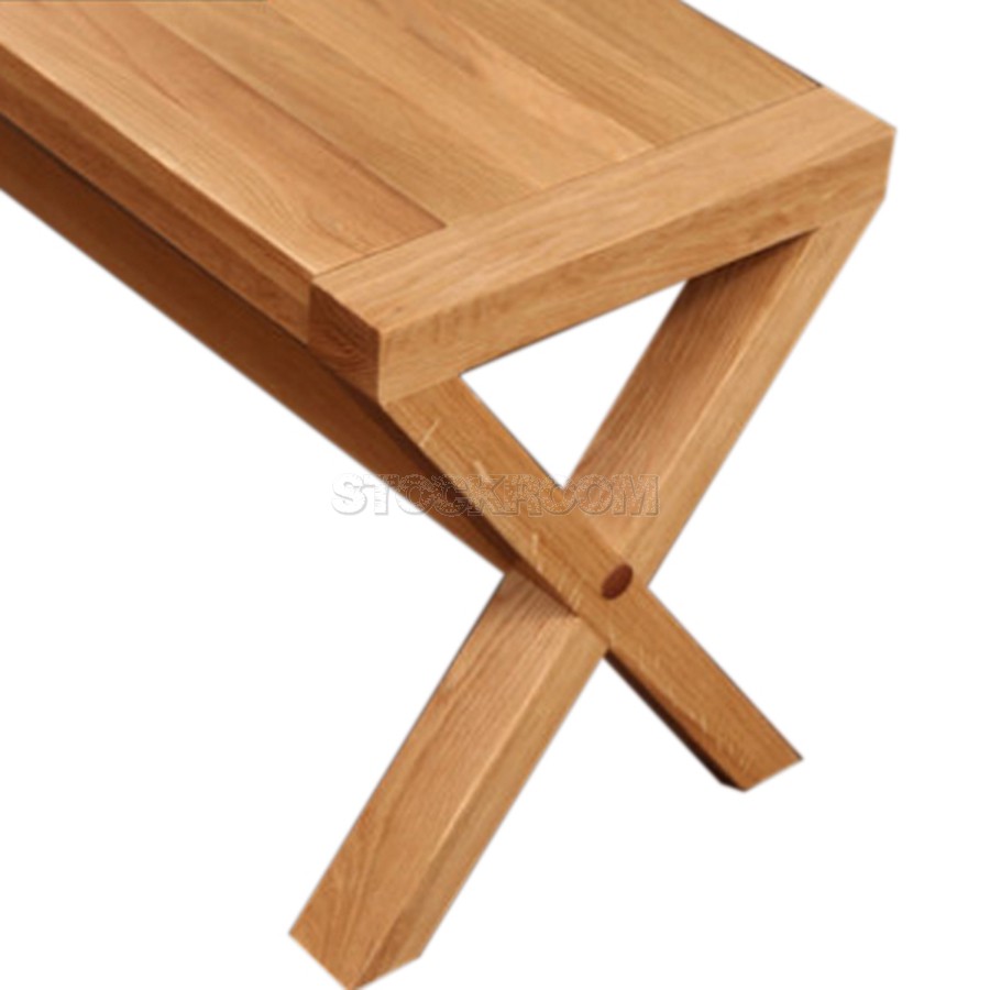 Ally Solid Oak Wood Bench