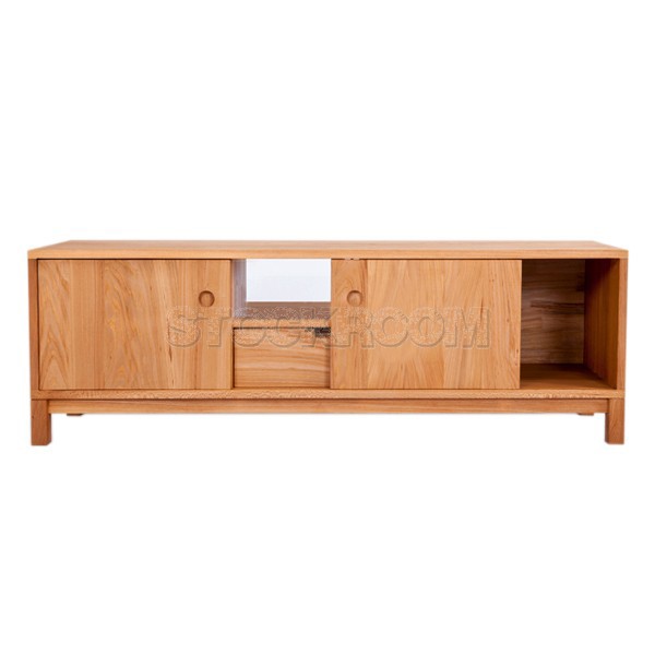 Aquila Solid Oak Wood TV Cabinet