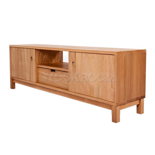 Aquila Solid Oak Wood TV Cabinet