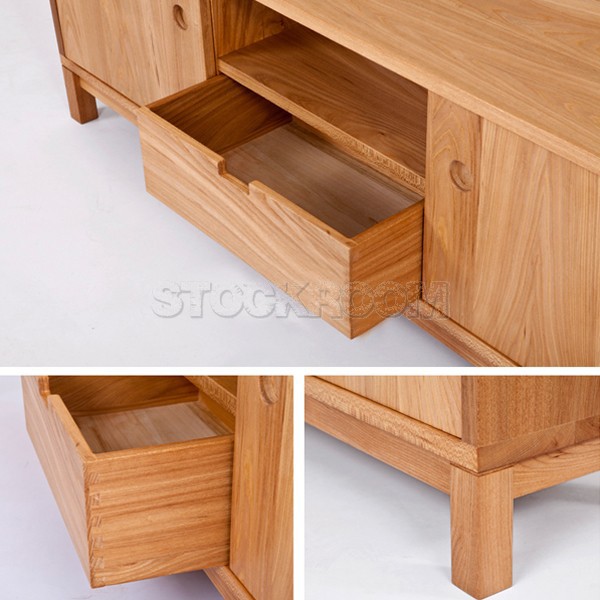 Aquila Solid Oak Wood TV Cabinet