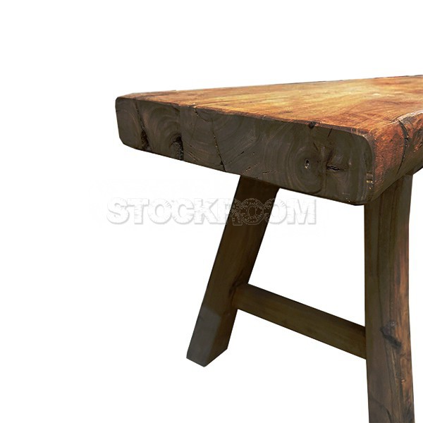 Arla Solid Elm Wood Bench