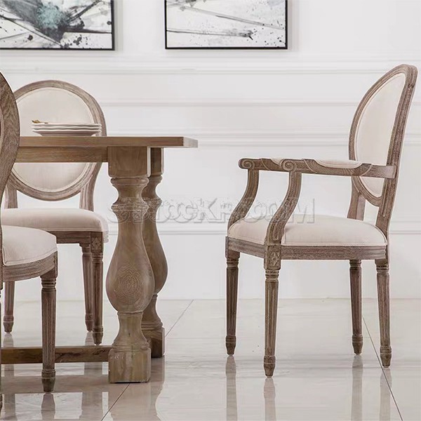 ATLANTA ANTIQUED SOLID BEECH WOOD MONASTERY DINING TABLE