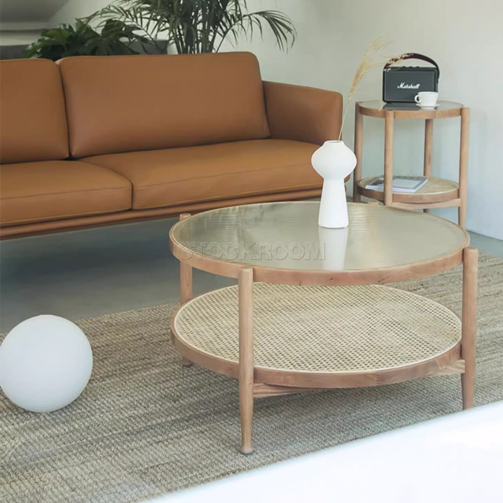 Ava Rattan Coffee Table - round