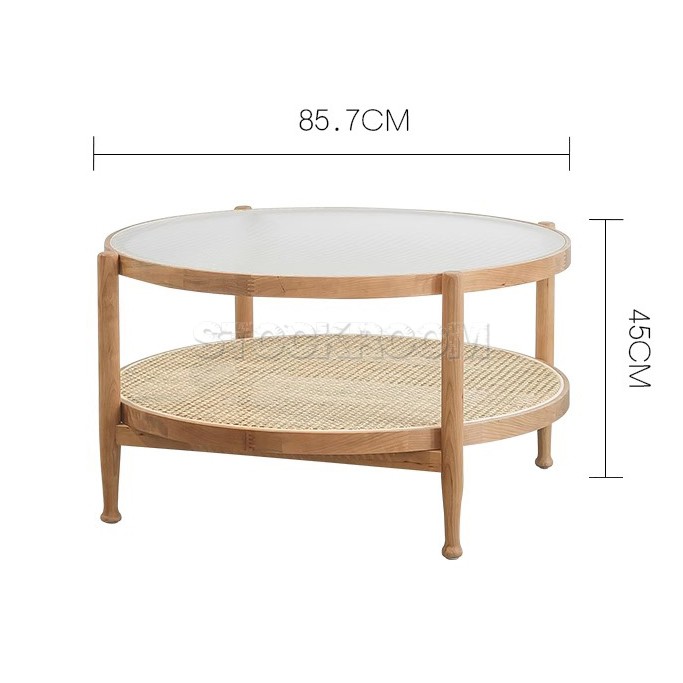 Ava Rattan Coffee Table - round